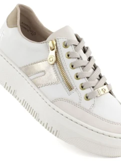 Dámské kožené tenisky na platformě béžové model 21906651 - Rieker