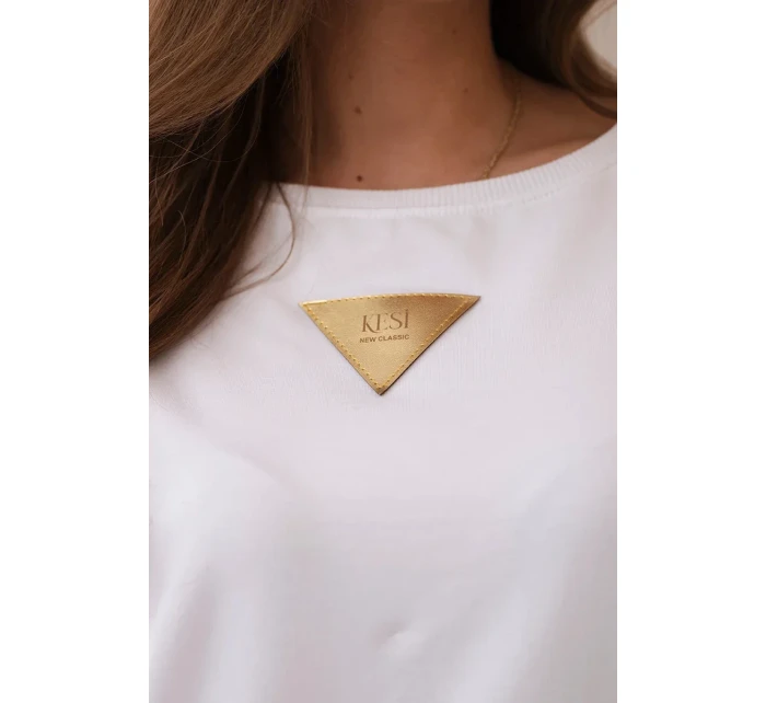 Bavlnená blúzka s volánikmi na ramenách biela Bavlnená blúzka s volánikmi na ramenách biela