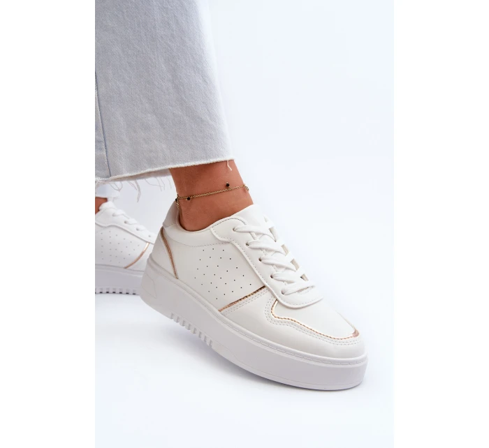 Dámské tenisky na platformě bílé model 21656769 - Boto
