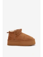 Dámské sněhule z přírodního semiše Camel Mairene