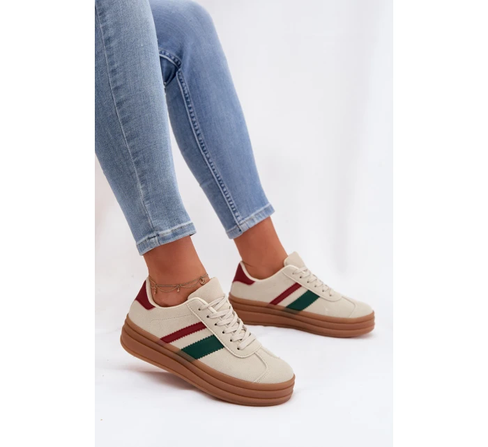 Dámské tenisky na platformě Béžové Janivelle