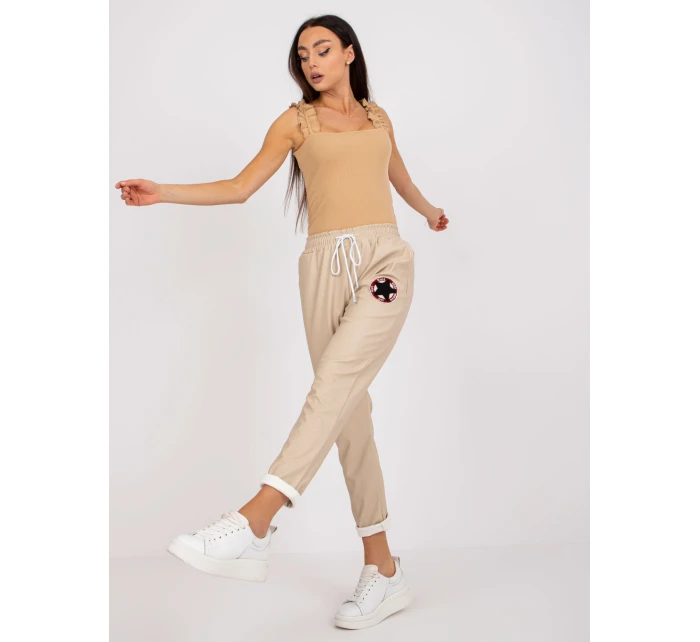 Spodnie DHJ SP model 21271925 beżowy - FPrice Spodnie DHJ SP model 21271925 beżowy - FPrice