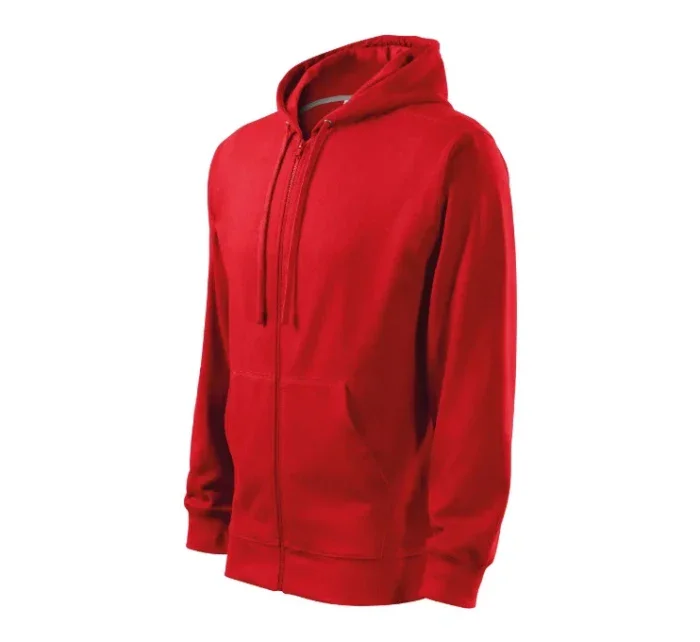 Trendy mikina na zips pre mužov červená Trendy mikina na zips pre mužov červená