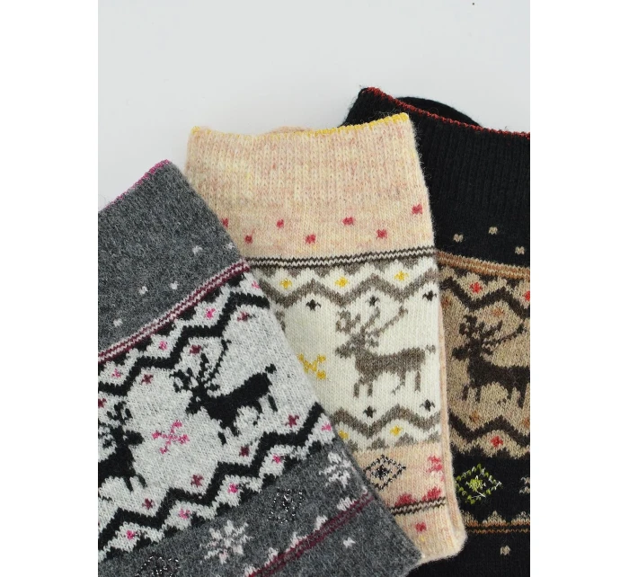 Noviti SW011 Vlnené ponožky so sobom 36-41