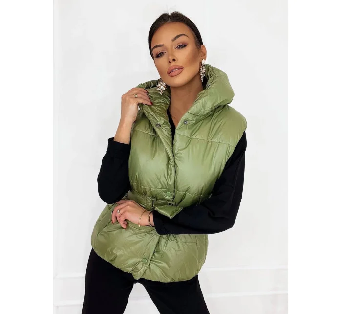 Zelená dámská oversize vesta model 17099462 - KAMADA