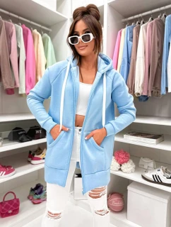 Gruba rozpinana bluza damska Goodlookin niebieska (551)