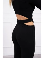 Súprava s blúzkou čierna