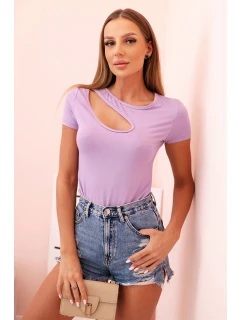 Dámske bavlnené body s výstrihom do V a volánom Fango