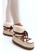 Dámské zateplené sněhule Bežové model 21637486 - Boto Dámské zateplené sněhule Bežové model 21637486 - Boto