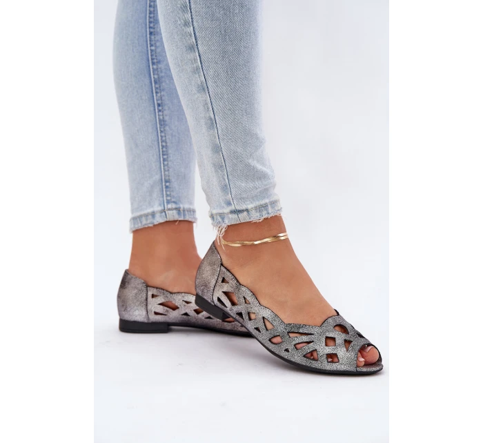 Vzorované baleríny s  stříbrné model 21685306 - Boto