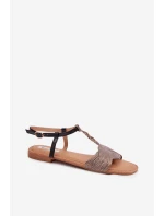 Dámské ploché sandály Černé Nexora