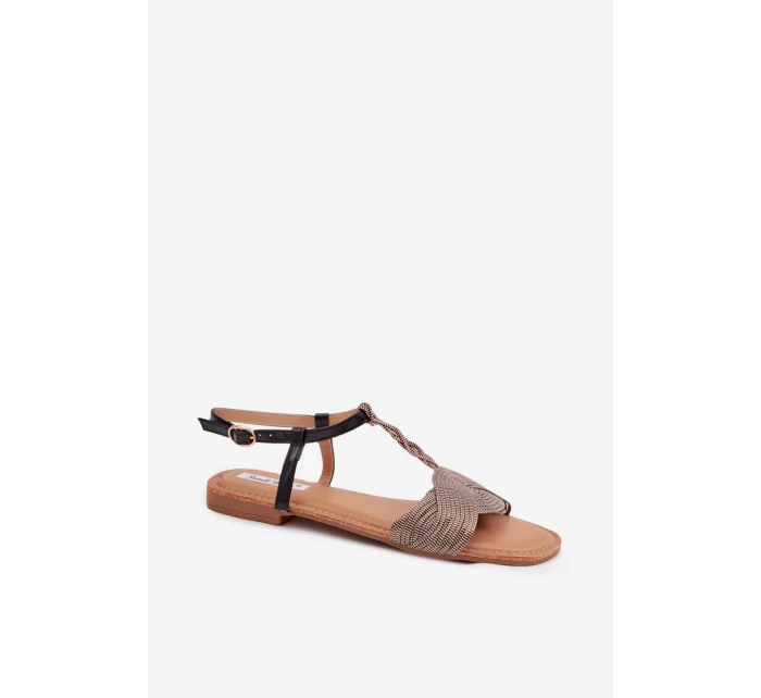 Dámské ploché sandály Černé Nexora