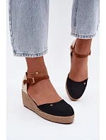 Dámske espadrilky na platforme Wrangler 20261087-25Y Black Dámske espadrilky na platforme Wrangler 20261087-25Y Black
