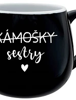 Sesterské šálky - čierny keramický hrnček 300 ml