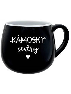 Sesterské šálky - čierny keramický hrnček 300 ml