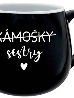 Sesterské šálky - čierny keramický hrnček 300 ml