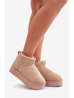 Dámské sněhové boty na platformě Světle béžová model 21808572 - Inello Dámské sněhové boty na platformě Světle béžová model 21808572 - Inello