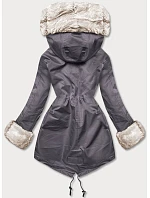 Parka s kožušinovou podšívkou grafitová (5M763-105) Parka s kožušinovou podšívkou grafitová (5M763-105)