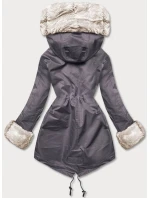 Parka s kožušinovou podšívkou grafitová (5M763-105)