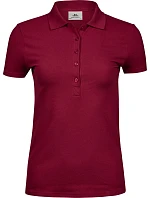 Tee Jays TJ 145 Dámske luxusné polo z ťažkého strečového piqué 18.0145 tmavočervené
