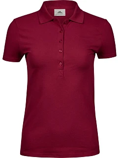 Tee Jays TJ 145 Dámske luxusné polo z ťažkého strečového piqué 18.0145 tmavočervené