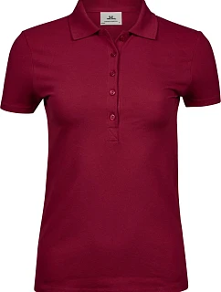 Tee Jays TJ 145 Dámske luxusné polo z ťažkého strečového piqué 18.0145 tmavočervené