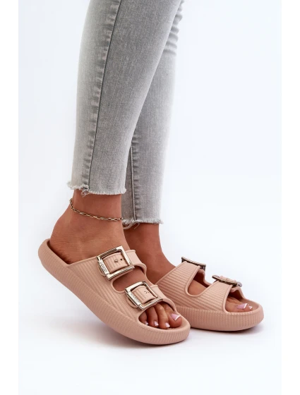 Lehké Dámské Žabky model 21661693 Beige - Zaxy