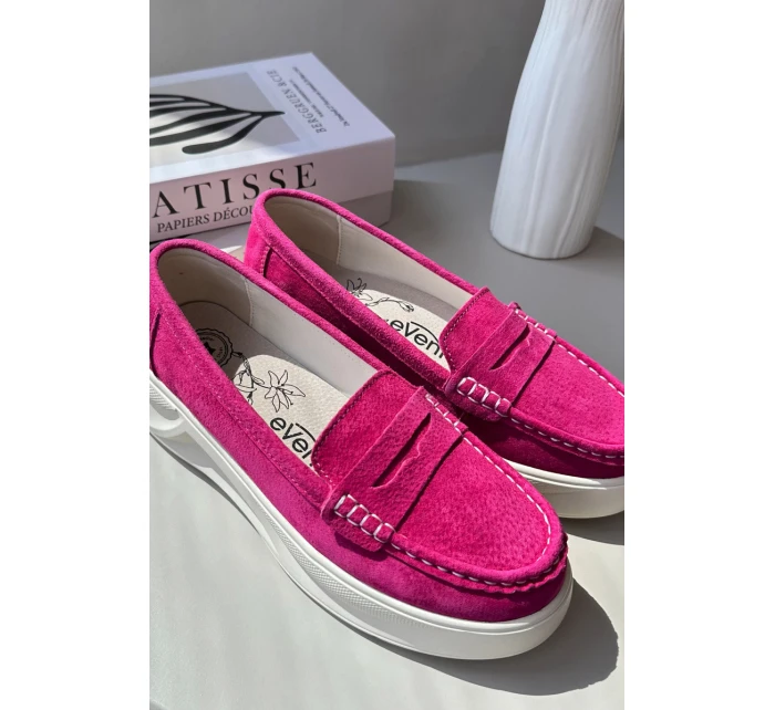 Zamszowe Damskie Mokasyny Fuksja Filidia Zamszowe Damskie Mokasyny Fuksja Filidia