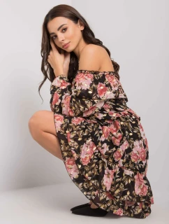 Šaty DHJ SK 15015 2.73P čierna a ružová