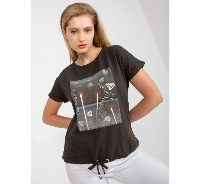 Tričko RV TS 0237.84P dark khaki