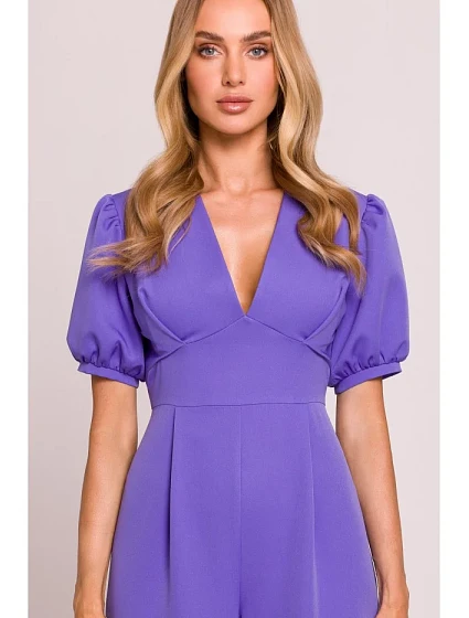 model 20970752 Kombinéza s puff rukávy světle fialová - Moe model 20970752 Kombinéza s puff rukávy světle fialová - Moe