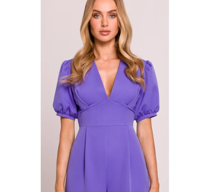 model 20970752 Kombinéza s puff rukávy světle fialová - Moe