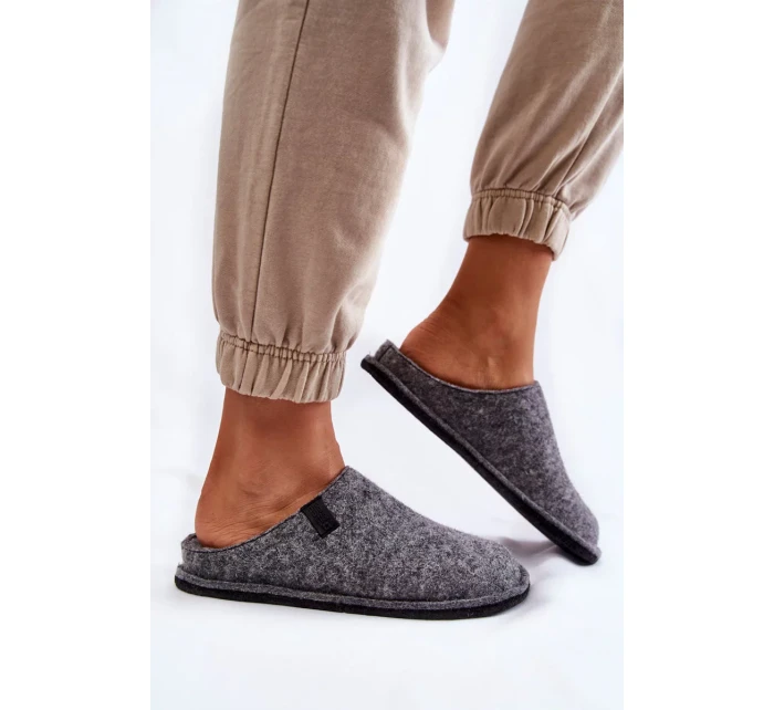 Klasické dámské pantofle Big Star KK276014 Šedé Klasické dámské pantofle Big Star KK276014 Šedé