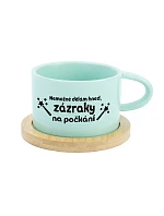 NEMÔŽEME VYROBIŤ, ČAKÁME, KTO SA NA TO POZRIE - mätový pohár na makrónky 200 ml