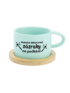 NEMÔŽEME VYROBIŤ, ČAKÁME, KTO SA NA TO POZRIE - mätový pohár na makrónky 200 ml