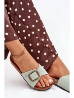 Dámské pantofle  Zelená s hnědou model 21915161 - Inello