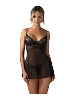 Dámska zvodná košieľka Perisia Babydoll black - Obsessive