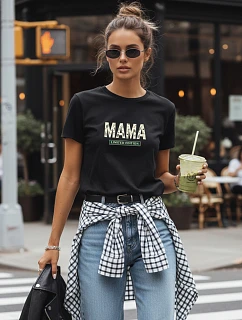 Koszulka damska Mama Edition czarna model 22156880 - FashionStreet