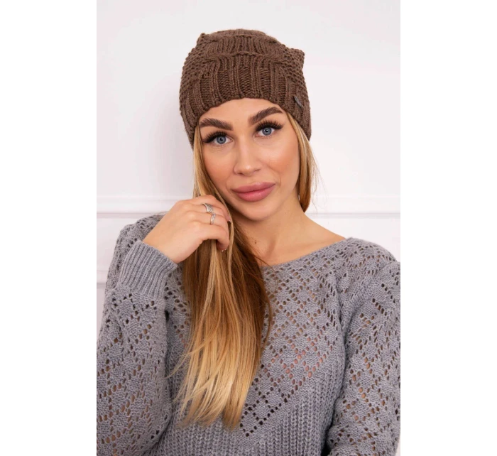 Fleecová čiapka Justyna K253 cappuccino Fleecová čiapka Justyna K253 cappuccino