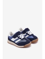 Dětské tenisky Sportovní boty na suchý zip tmavě modré model 21700648 - Boto