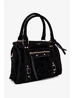 Eko semišová kabelka s přívěskem Černá model 22220865 - Flora&Co Eko semišová kabelka s přívěskem Černá model 22220865 - Flora&Co