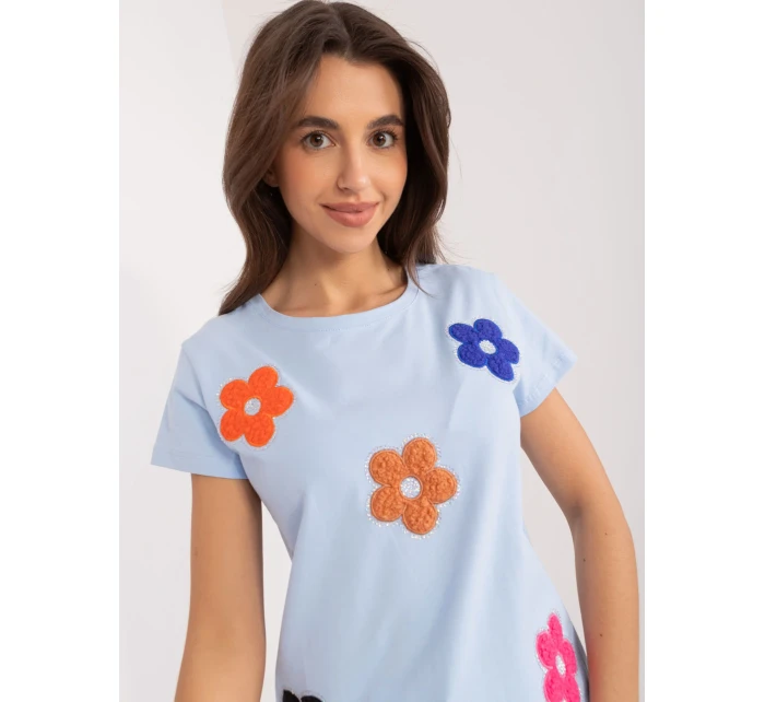 Bluzka RV BZ model 19768952 jasny niebieski - FPrice Bluzka RV BZ model 19768952 jasny niebieski - FPrice