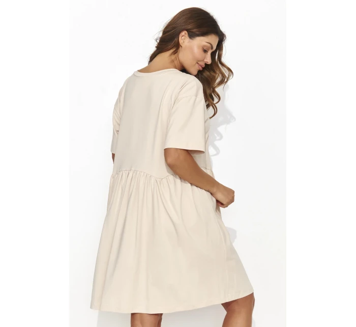 Denné šaty NU470 béžové - Numinou