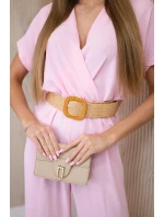 Kombinéza s ozdobným opaskom candy pink Kombinéza s ozdobným opaskom candy pink