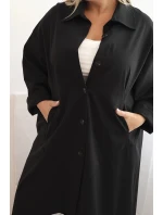 Dámská plus size model 21268079 Punto s bavlnou a knoflíky černá - K-Fashion Dámská plus size model 21268079 Punto s bavlnou a knoflíky černá - K-Fashion