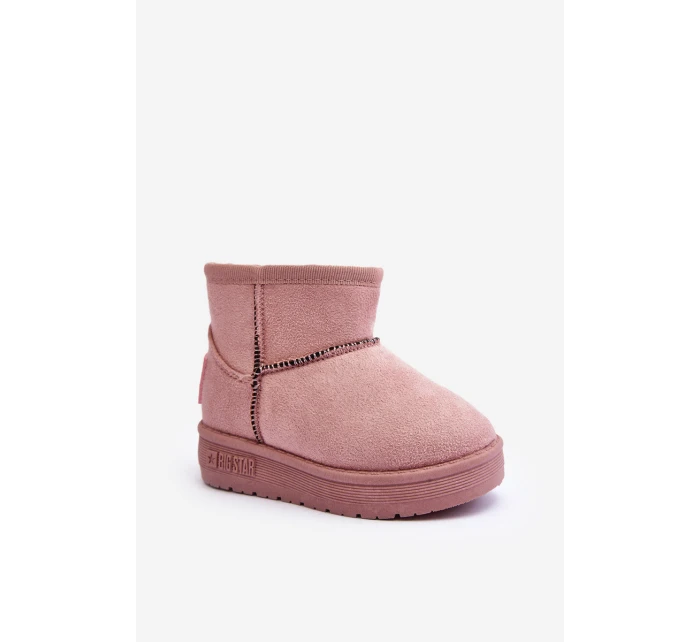 Dziecięce Śniegowce Ocieplane Na Suwak Różowe Big Star MM374101