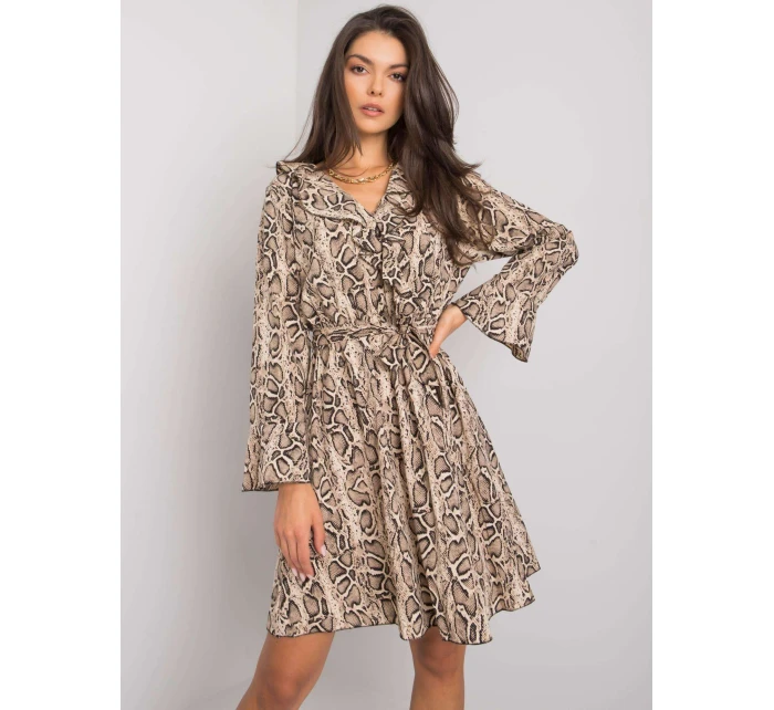 Šaty DHJ SK 13891B.07P čierna a béžová