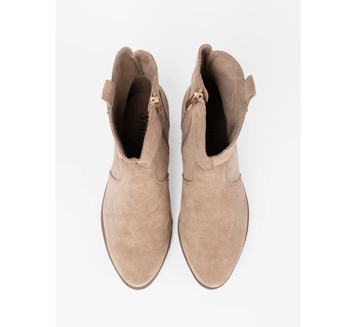 Krásne hnedé členkové topánky pre ženy Obcas