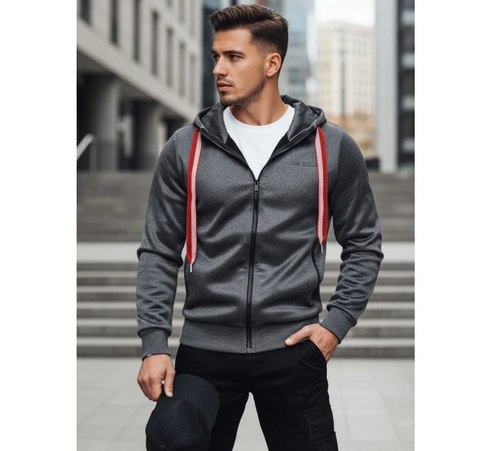 Pánská mikina s kapucí tmavě šedá Dstreet model 21982575 - FashionStreet