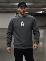 Pánská grafitová mikina s potiskem Dstreet model 21993004 - FashionStreet